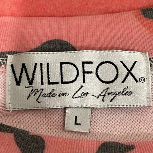 Wildfox Fire Camo Sweatshirt Orange Pink Size Large - Picture 7 of 10